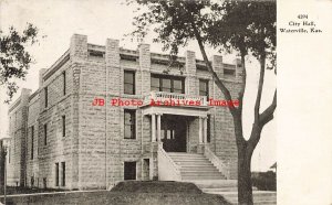 KS, Waterville, Kansas, City Hall Building, Adolph Selige No 4394