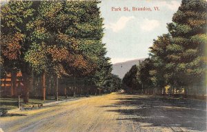 Brandon Vermont 1908 Postcard Park Street