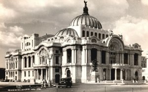 Vintage Postcard 1900's View of Palacio De Bellasartes RPPC Photo MX