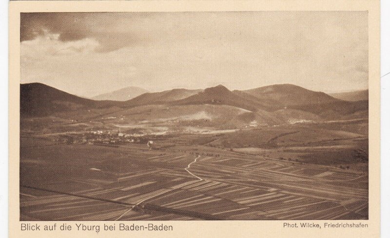 Zeppelin Postcard Germany Aerial View Gustav Eyb - Yburg Castle Baden Baden