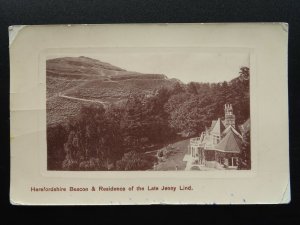 Herefordshire Beacon & Residence of JENNY LIND c1909 RP Postcard by Tilley & Son