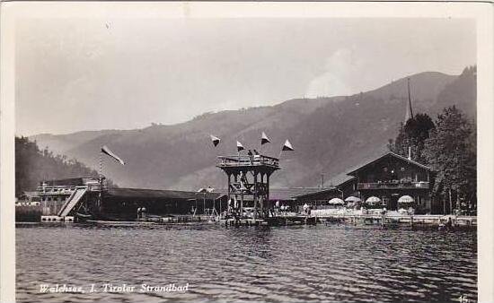 Austria Walchsee im Tiroler Strandbad 1955 Real Photo