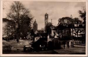 Netherlands Utrecht Willemsbrug Vintage RPPC 09.66