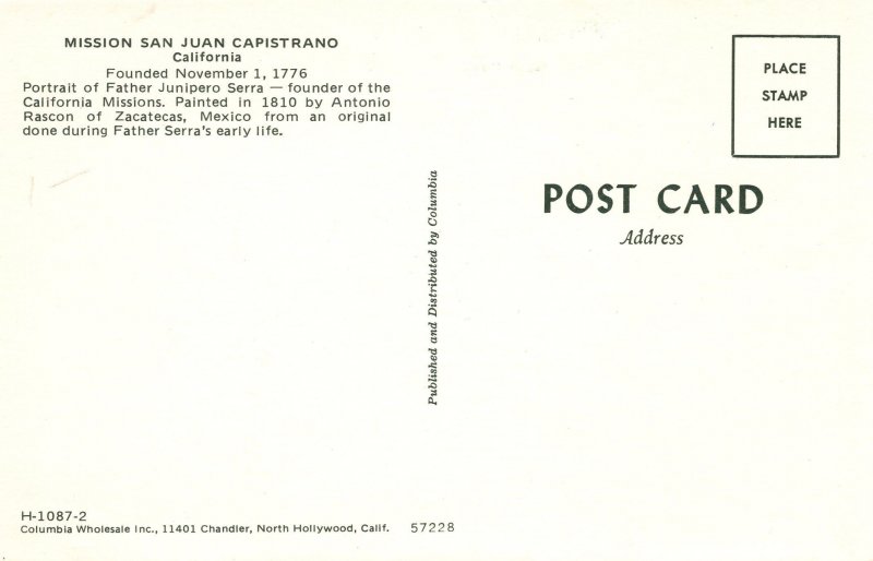 PC6895  MISSION SAN JUAN CAPISTRANO, CALIF.