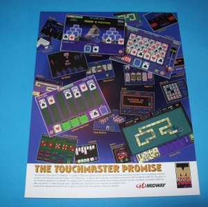 TOUCH MASTER 2000  ORIGINAL VIDEO ARCADE GAME FLYER Vintage Retro Art UNUSED