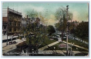 Hamilton Ontario Canada Postcard King Street East Showing Gore Park 1908