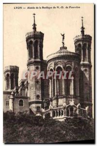 Postcard Old Lyon apse of the Basilica of Our Lady of Fourviere