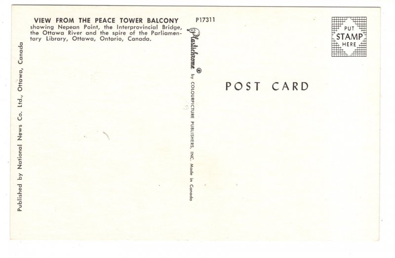 View from Peace Tower, Ottawa, Ontario