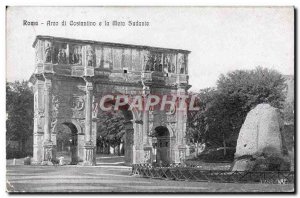 Old Postcard Roma Arco di Costantino e Meta Sudante