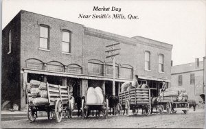 Market Day near Smith's Mills Quebec QC Tomifobia Exaggerated Litho Postcard H37