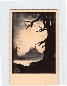 Postcard Greetings Card with Lake Landscape Art Print