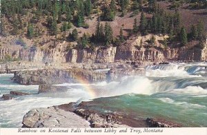 Rainbow On Kootenai Falls Between Libby And Troy Montana