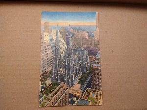 1940s St Patrick's Cathedral Church, New York City, NY Linen Postcard