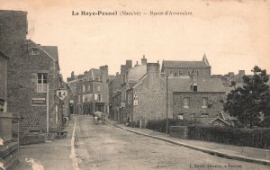 Vintage Postcard 1910's La Haye-Pesnel Manche Route D'Avranches Normandy France