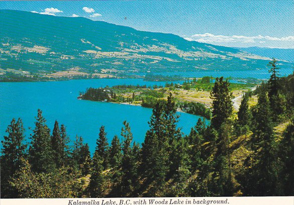 Canada Kalamalka Lake With Woods Lake in Background British Columbia