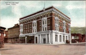 Tyrone Pennsylvania First National Bank 1911 to Chambersburg PA Postcard Z10