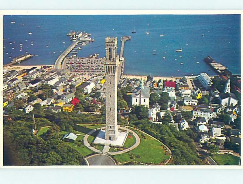 1980's AERIAL VIEW Cape Cod - Provincetown Massachusetts MA A5335