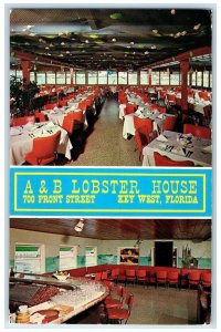 1970 A And Lobster House Restaurant Interior Key West Florida FL Posted Postcard