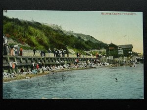 Kent FOLKESTONE Bathing Cabins - Old Postcard