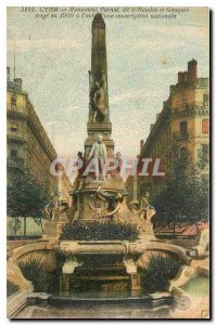 CARTE Postale Old Lyon Monument Carnot has Naudin and Cauquie erected in 1900