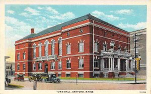 Town Hall Sanford Maine 1920s postcard