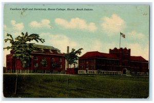 c1910's Voorhees Hall And Dormitory Huron College Huron South Dakota SD Postcard