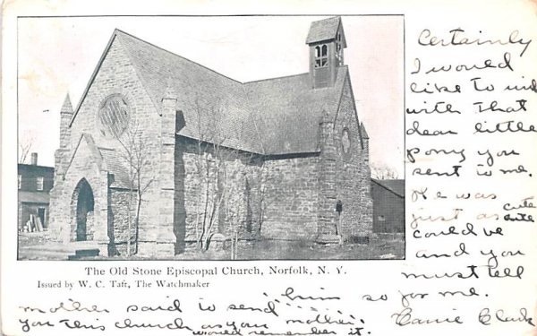 Old Stone Episcopal Church Norfolk, New York Postcard
