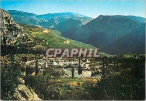 Postcard Modern Delphi The Theater and the Temple of Apollo