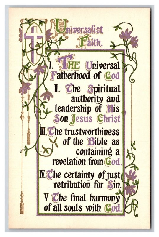 God's Gift of Lilies Providence Contemplation DB Postcard Y12