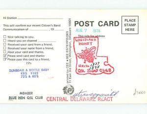 Liberty Bell Patriotic - Qsl Ham Radio Card State Of Delaware DE t0903