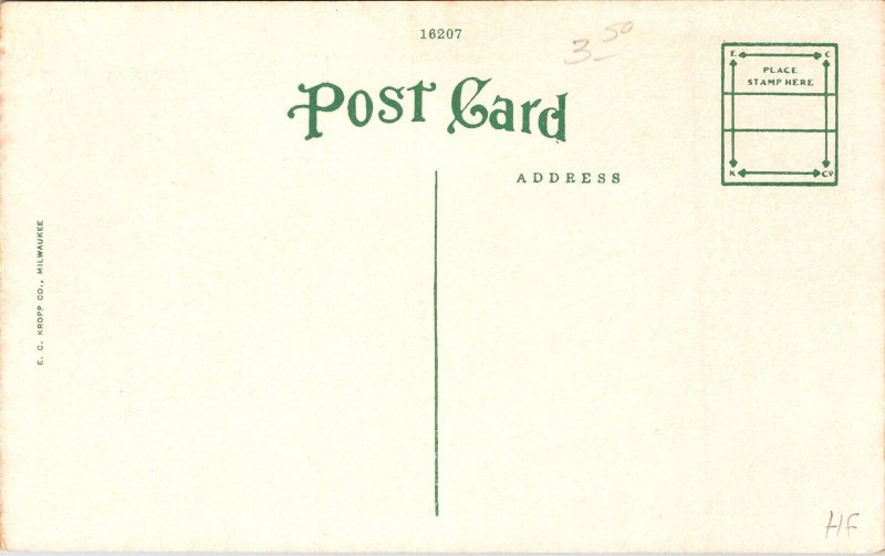 Postcard Alabama Mobile Government Street View Looking West Streetcar 1920s V59