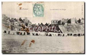 Old Postcard Le Portel The descent Beach