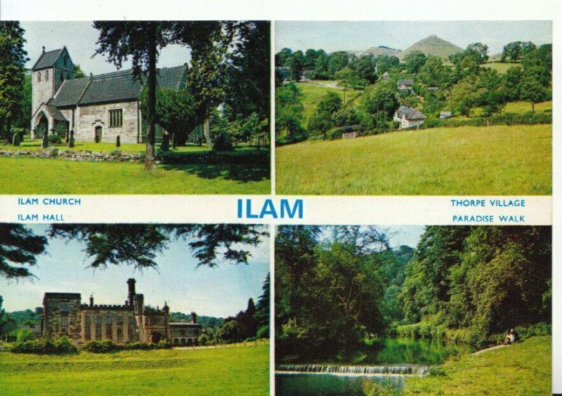 Staffordshire Postcard - Views of Ilam - Ref 12807A