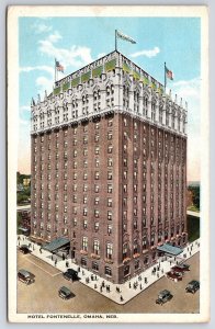 Hotel Fontenelle Omaha Nebraska NB Historical Building Landmark Postcard