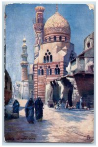 1905 El Agha Cairo Mosque Picturesque Egypt Oilette Tuck Art Postcard