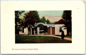 VINTAGE POSTCARD THE TEXAS GATE ENTRANCE TO MOUNT VERNON PRINTED GREAT BRITAIN