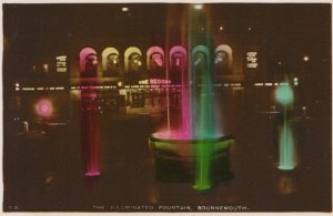 Dorset Postcard - The Illuminated Fountain - Bournemouth - Ref TZ6123