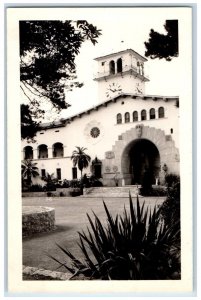 c1940's Court House Santa Barbara California CA Vintage RPPC Photo Postcard