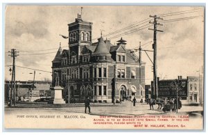 1904 Post Office Mulberry St. Macon Georgia GA Platte SD Tuck's Antique Postcard