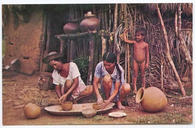 Panama Skill of Pottery Making Postcard 