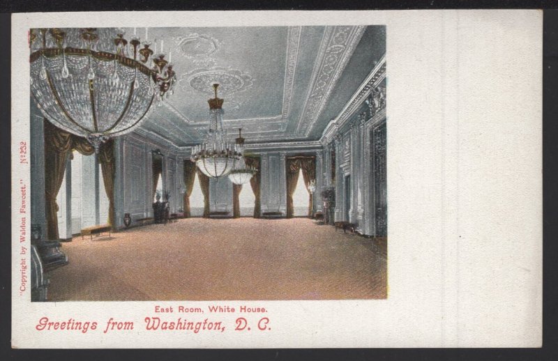 DC WASHINGTON Greetings from .. East Room, White House - Und/B