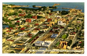 FL - St. Petersburg. Webb's City & Business Section Aerial View