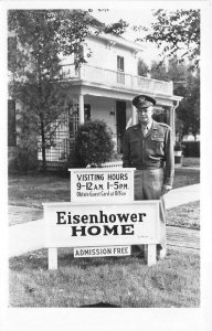 Abilene Kansas 1950s RPPC Real Photo Postcard President Dwight Eisenhower Home