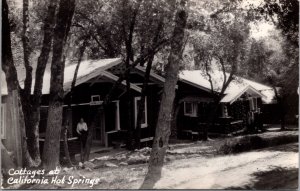 Real Photo Postcard Cottages at California Hot Springs Tulare County, California