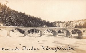 J84/ Schaghticoke New York RPPC Postcard c1910 Concrete Bridge 127