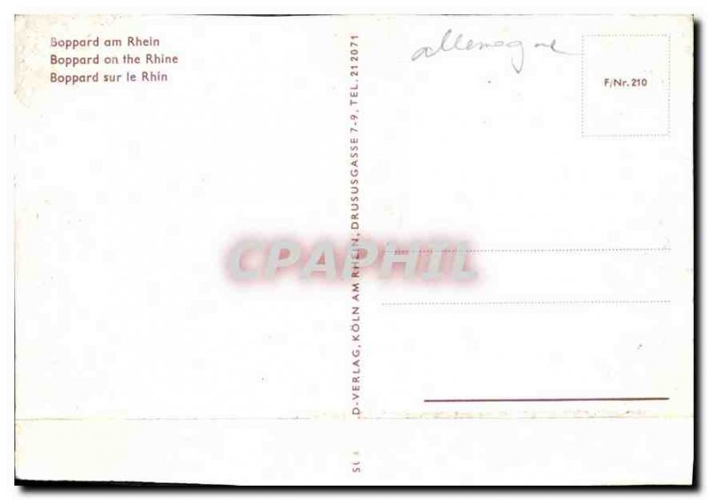 Modern Postcard Boppard am Rhein