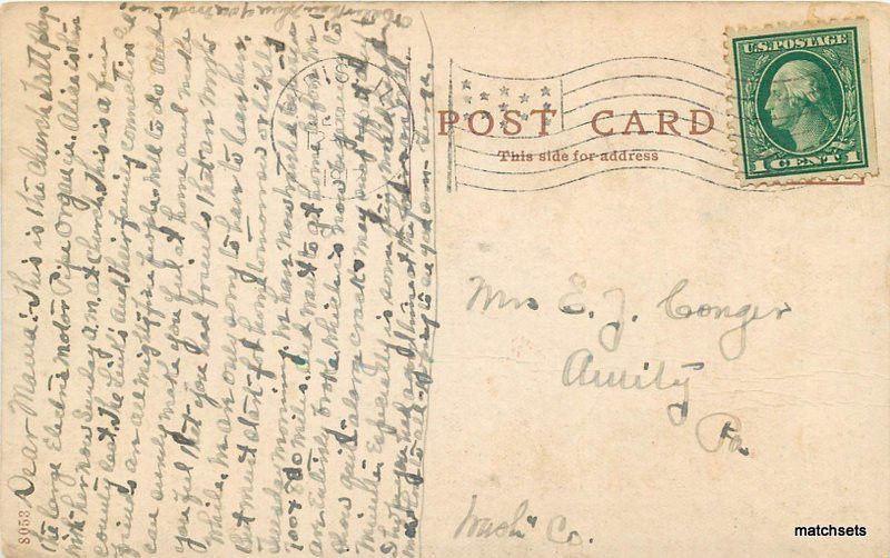 1912 PARIS ILLINOIS First Presbyterian Church postcard 3015 