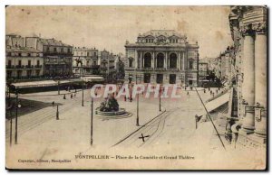 Montpellier Old Postcard Square comedy and great theater