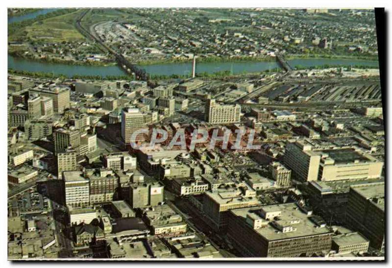  MODERNE POSTKARTE Vogelperspektive im Stadtzentrum gelegenes Winnipeg Manitoba 