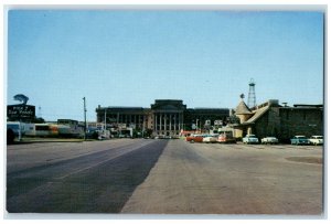 c1960's Approaching The Capitol Of Oklahoma Cars Scene Oklahoma City OK Postcard